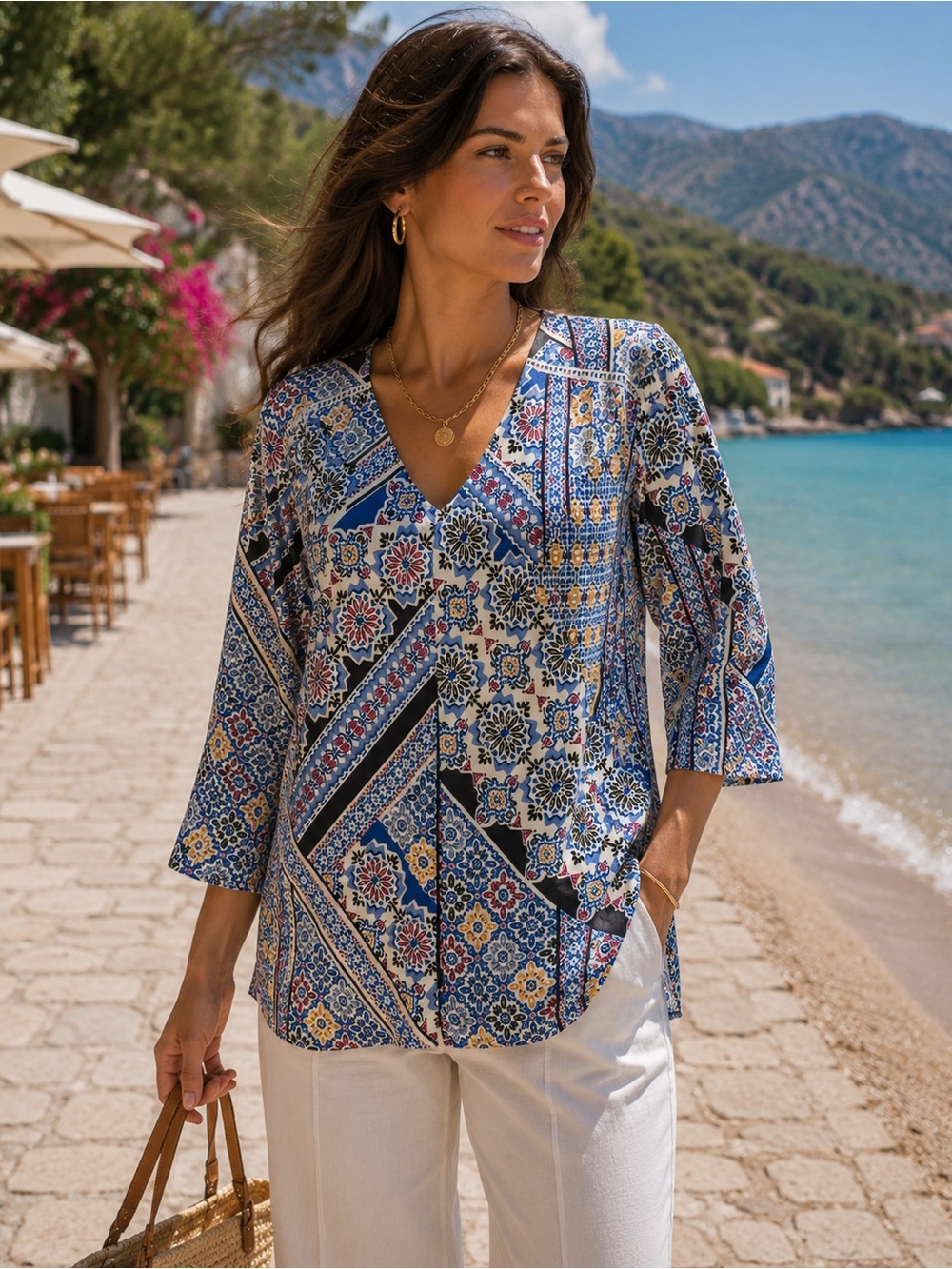 Ruby Rd. Multicolor Patterned Blouse - Picture 1 of 11
